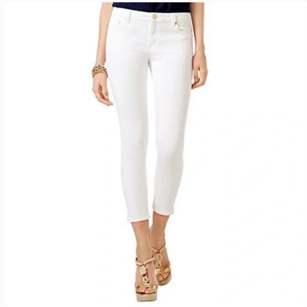 🌻Michael Kors White Izzy Cropped Skinny Ankle Jeans Size 10